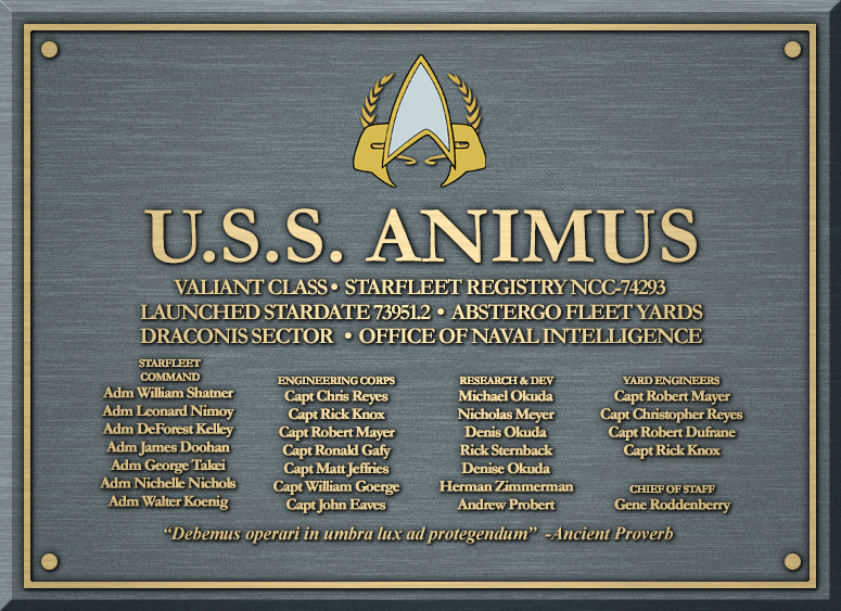 USS Animus Dedication Plaque